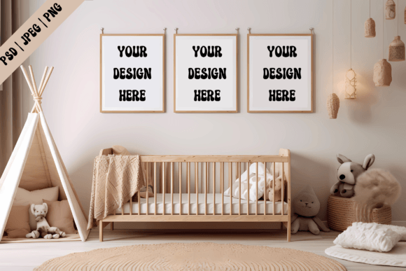Download Frame Mockup Nursery Room Boho Style - Boho Collection