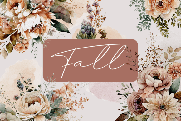 Download Watercolor Boho Fall Floral Clipart - Floral Collection