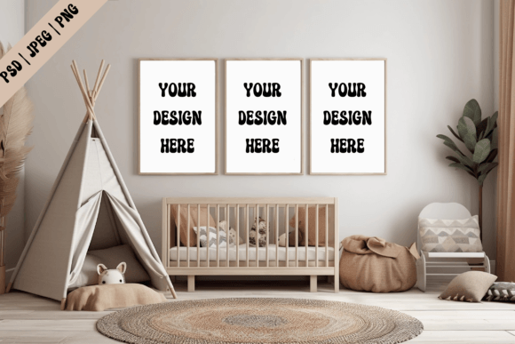 Download Frame Mockup Nursery Room Boho Style - Boho Collection