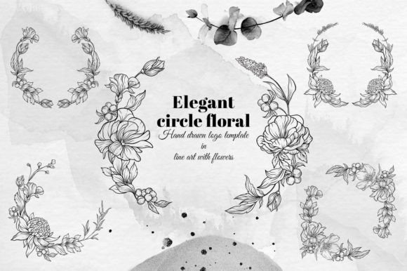 Download Elegant Circle Floral Frame - Floral Collection