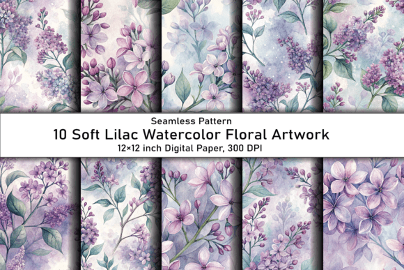 Download Soft Lilac Watercolor Floral Artwork - Floral Collection